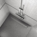 Ralo de duche inclinável 2 em 1 retangular em aço inoxidável ultraplano Modelo R2
