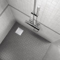 Scarico doccia quadrato in acciaio inox ultrapiatto - 4 misure Q1, argentato