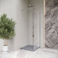 SHIMMER - Piatto doccia grigio Stone acrilico, texture pietra, ultrasottile 5 cm, sifone e valvola inclusi