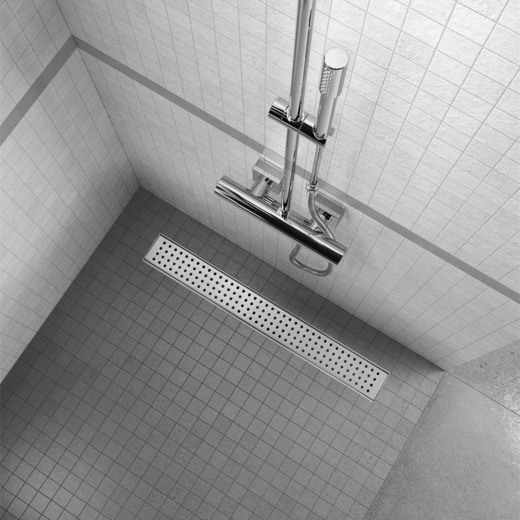 Scarico doccia in acciaio inox - design quadrati R7