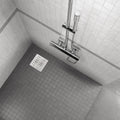 Scarico doccia quadrato in acciaio inox ultrapiatto - 4 misure Q4, argentato