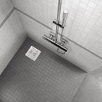 Scarico doccia quadrato in acciaio inox ultrapiatto - 4 misure Q4, argentato