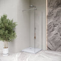 SHIMMER - Piatto doccia bianco Stone acrilico, texture pietra, ultrasottile 5 cm, sifone e valvola inclusi