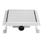 Scarico doccia quadrato in acciaio inox ultrapiatto - 4 misure Q1, argentato