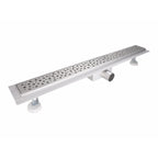 Desagüe de ducha rectangular de acero inoxidable ultraplano Modelo R5 Plateado Drenaje borde griego
