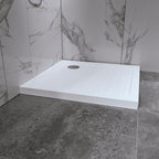 SHIMMER - Piatto doccia Bubble acrilico bianco, texture “bolle”, ultrasottile 5 cm, sifone e valvola inclusi