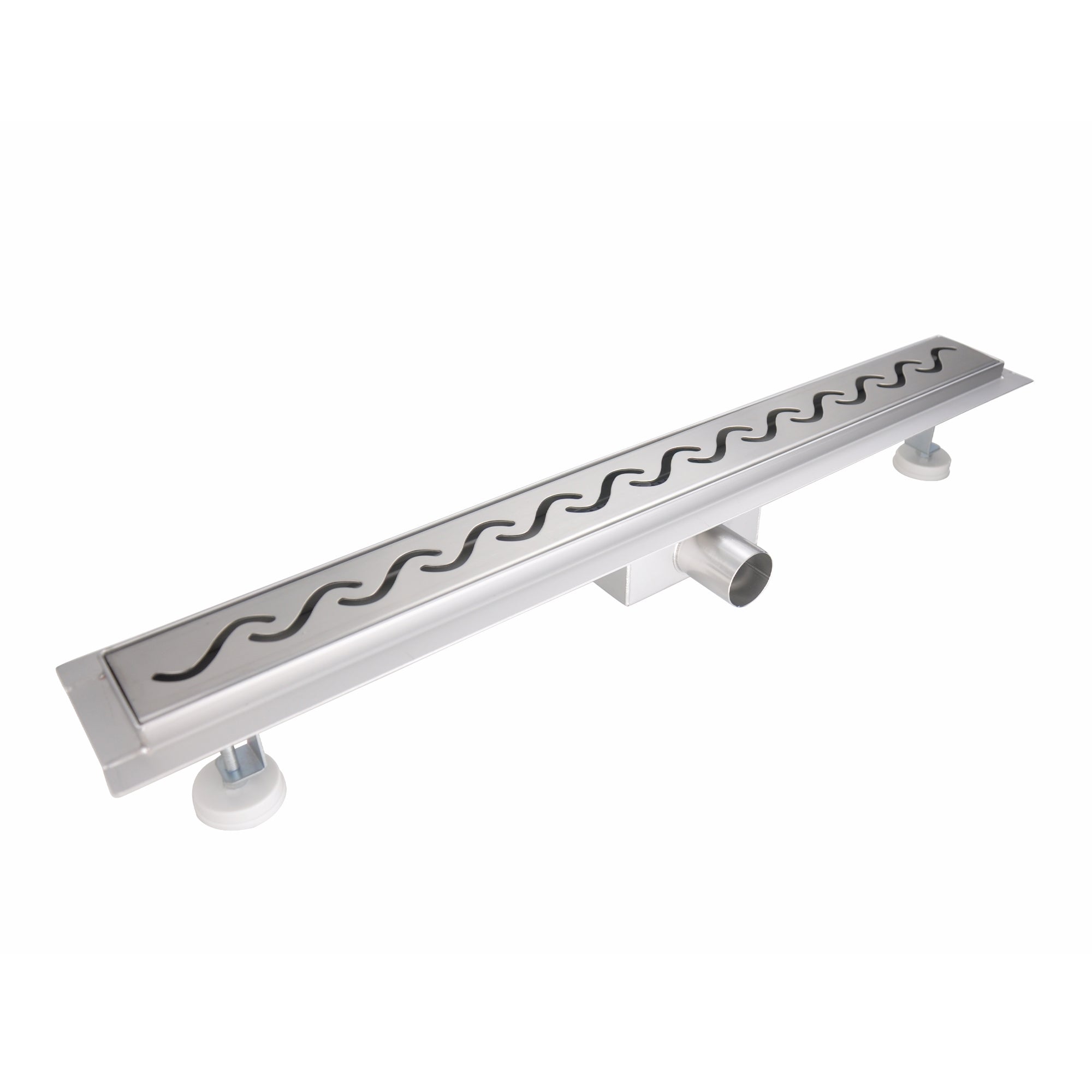 Scarico doccia in acciaio inox - design onde R6