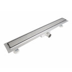 Desagüe de ducha rectangular de acero inoxidable ultraplano 50 cm - 120 cm Modelo R1