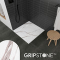 POLAR - Piatto doccia Carrara antiscivolo, resistente, durevole e facile da pulire - Incl. sifone
