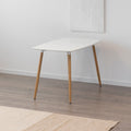 FELICIA - Mesa de jantar 120x70x74,5 cm – Estrutura metálica efeito madeira, pés antiderrapantes, montagem fácil