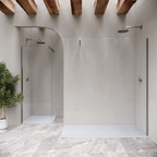HIEMAL - Piatto doccia bianco antiscivolo, resistente e durevole - Incl. sifone e griglia inox