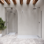 HIEMAL - Piatto doccia bianco antiscivolo, resistente e durevole - Incl. sifone e griglia inox