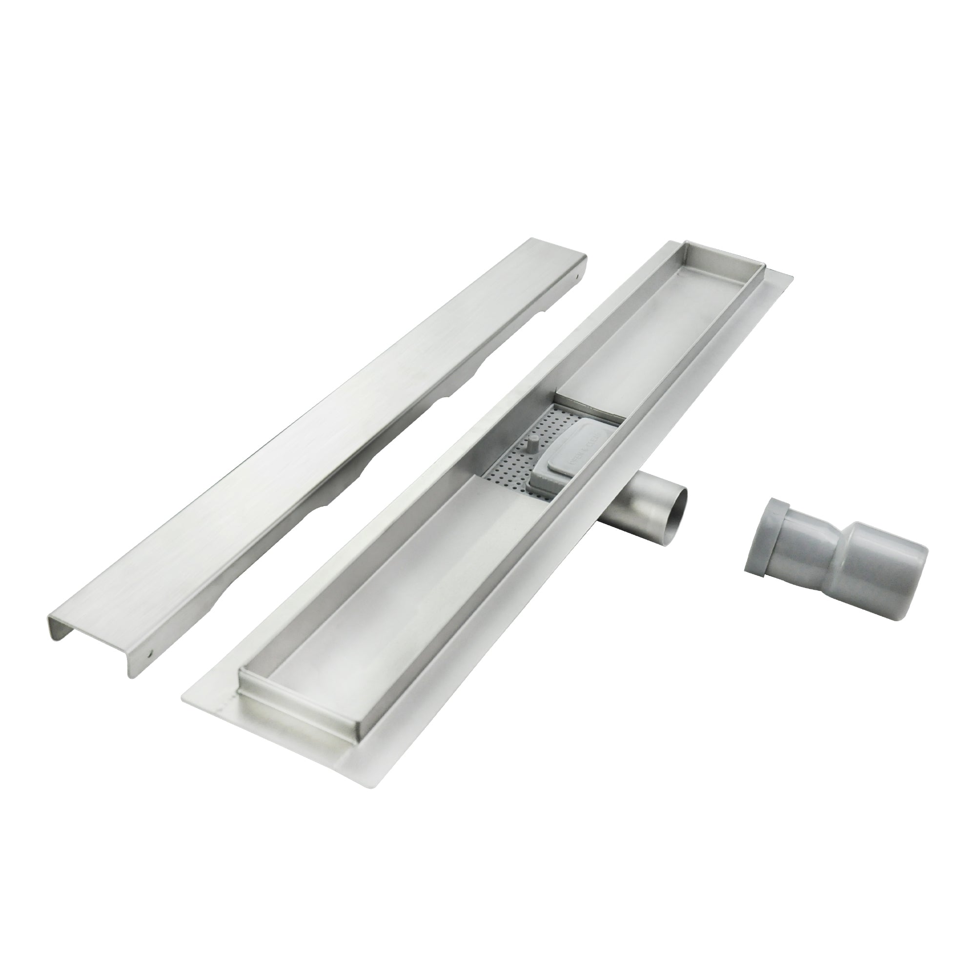 Desagüe de ducha rectangular de acero inoxidable ultraplano 50 cm - 120 cm Modelo R1