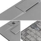 POLAR - Piatto doccia grigio antiscivolo, resistente, durevole e facile da pulire - Incl. sifone