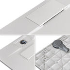 POLAR - Piatto doccia bianco antiscivolo, resistente, durevole e facile da pulire - Incl. sifone