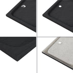 SHIMMER - Piatto doccia nero Stone acrilico, texture pietra, ultrasottile 5 cm, sifone e valvola inclusi