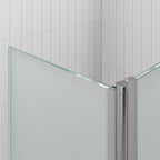 Extensión giratoria de 40 cm para mampara de ducha Walk-In | Vidrio templado 10 mm, protección contra salpicaduras
