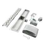 Scarico doccia in acciaio inox - design onde R6