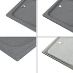 SHIMMER - Piatto doccia grigio Stone acrilico, texture pietra, ultrasottile 5 cm, sifone e valvola inclusi
