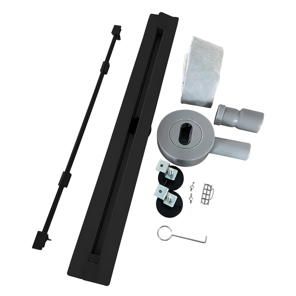 Ralo para Duche com Sifão Preto 360° e Filtro de Cabelos e antiodores | Modelo B13