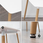 Set Tavolo e Sedie Felicia Hemans, Struttura Metallica Effetto Legno
