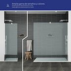 POLAR - Piatto doccia bianco antiscivolo, resistente, durevole e facile da pulire - Incl. sifone