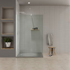 BOREAL - Base de duche cinzenta RAL 7030 SMC antiderrapante GRIPSTONE com sifão incluído