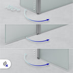 Extensión giratoria de 40 cm para mampara de ducha Walk-In | Vidrio templado 10 mm, protección contra salpicaduras