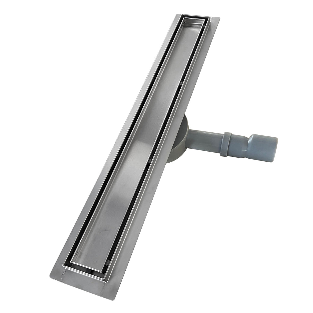Scarico Doccia Lineare INOX - Copertura Argentata, Filtro e Sifone 360º - Modello B1