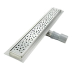 Desagüe de ducha rectangular de acero inoxidable ultraplano Modelo R5 Plateado Drenaje borde griego