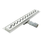 Scarico doccia in acciaio inox - design onde R6