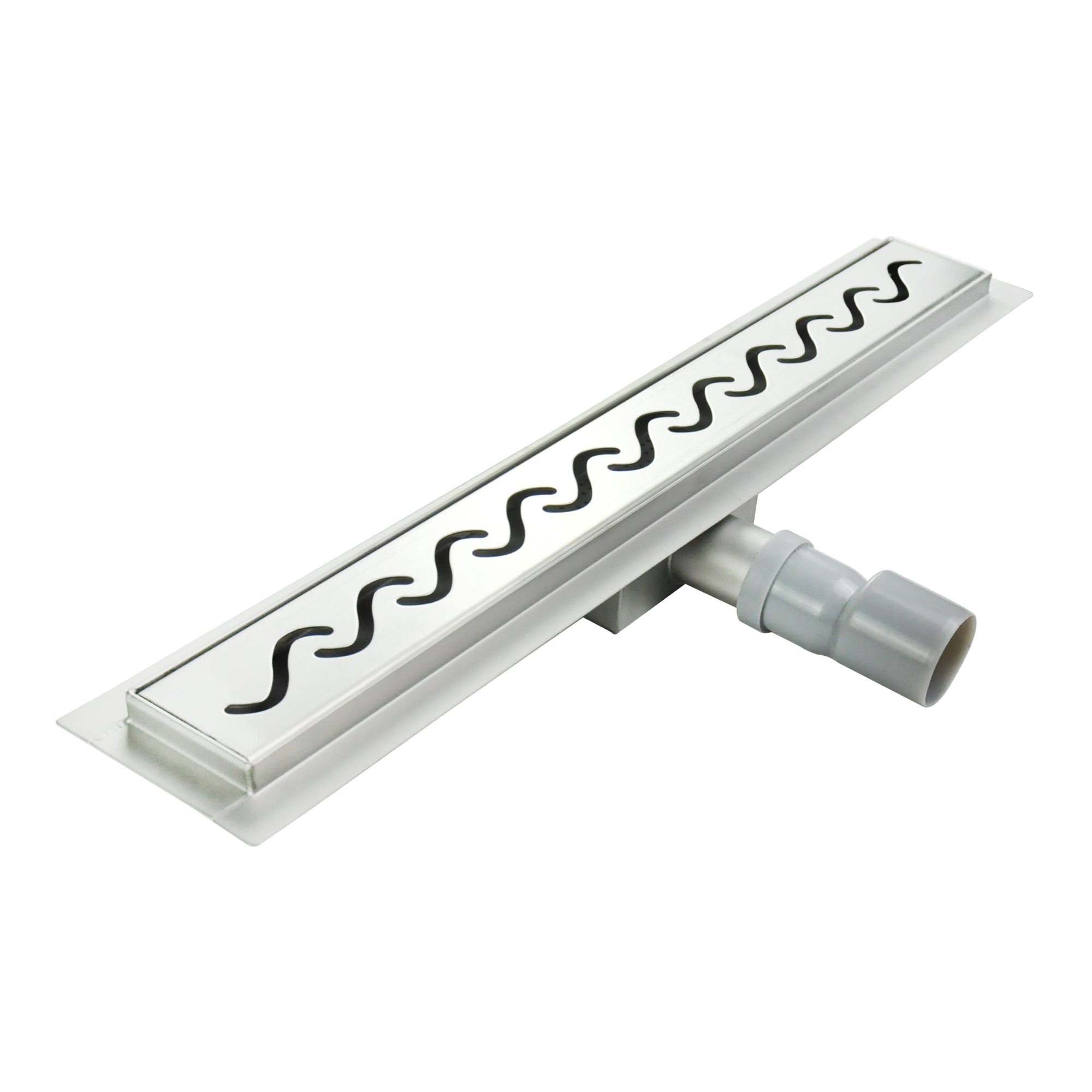 Scarico doccia in acciaio inox - design onde R6