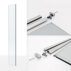 Extensión giratoria de 40 cm para mampara de ducha Walk-In | Vidrio templado 10 mm, protección contra salpicaduras