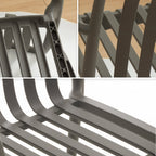 WENDY - Conjunto de 2 cadeiras para interior e exterior em polipropileno cinzento