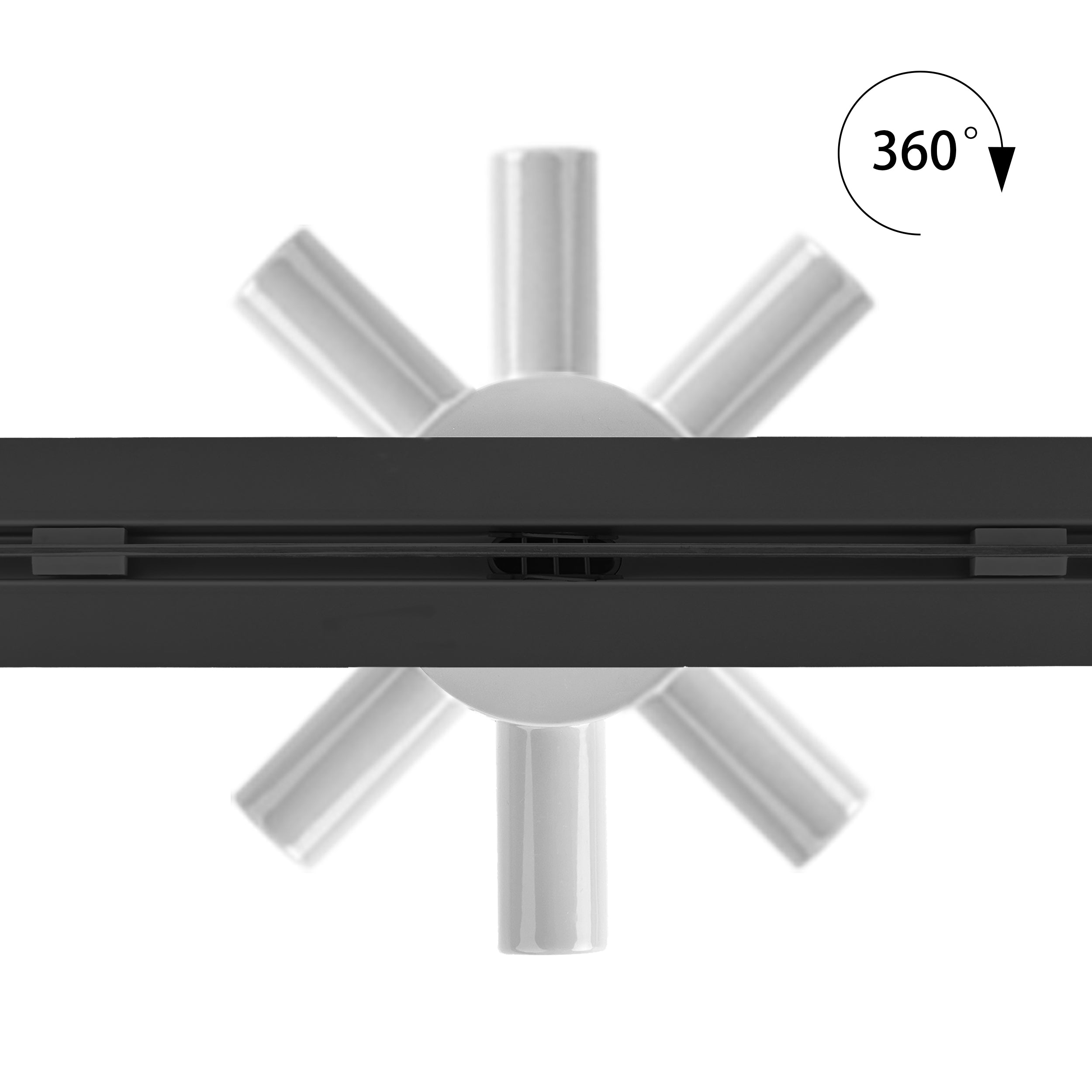 Ralo para Duche com Sifão Preto 360° e Filtro de Cabelos e antiodores | Modelo B13