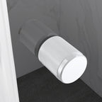 KAYLEE - Cabina doccia reversibile con porte scorrevoli, profilo bianco e vetro temperato fumé da 6 mm