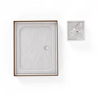 SHIMMER - Piatto doccia bianco Stone acrilico, texture pietra, ultrasottile 5 cm, sifone e valvola inclusi