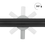 Ralo para Ducha con Sifón Negro 360° y Filtro de Cabellos y Antiodores | Modelo B12