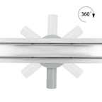 Scarico Doccia Lineare INOX - Copertura Argentata, Filtro e Sifone 360º - Modello B1