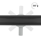 Scarico Doccia con Sifone Nero 360° e Filtro per Capelli e Anti-odori | Modello B11