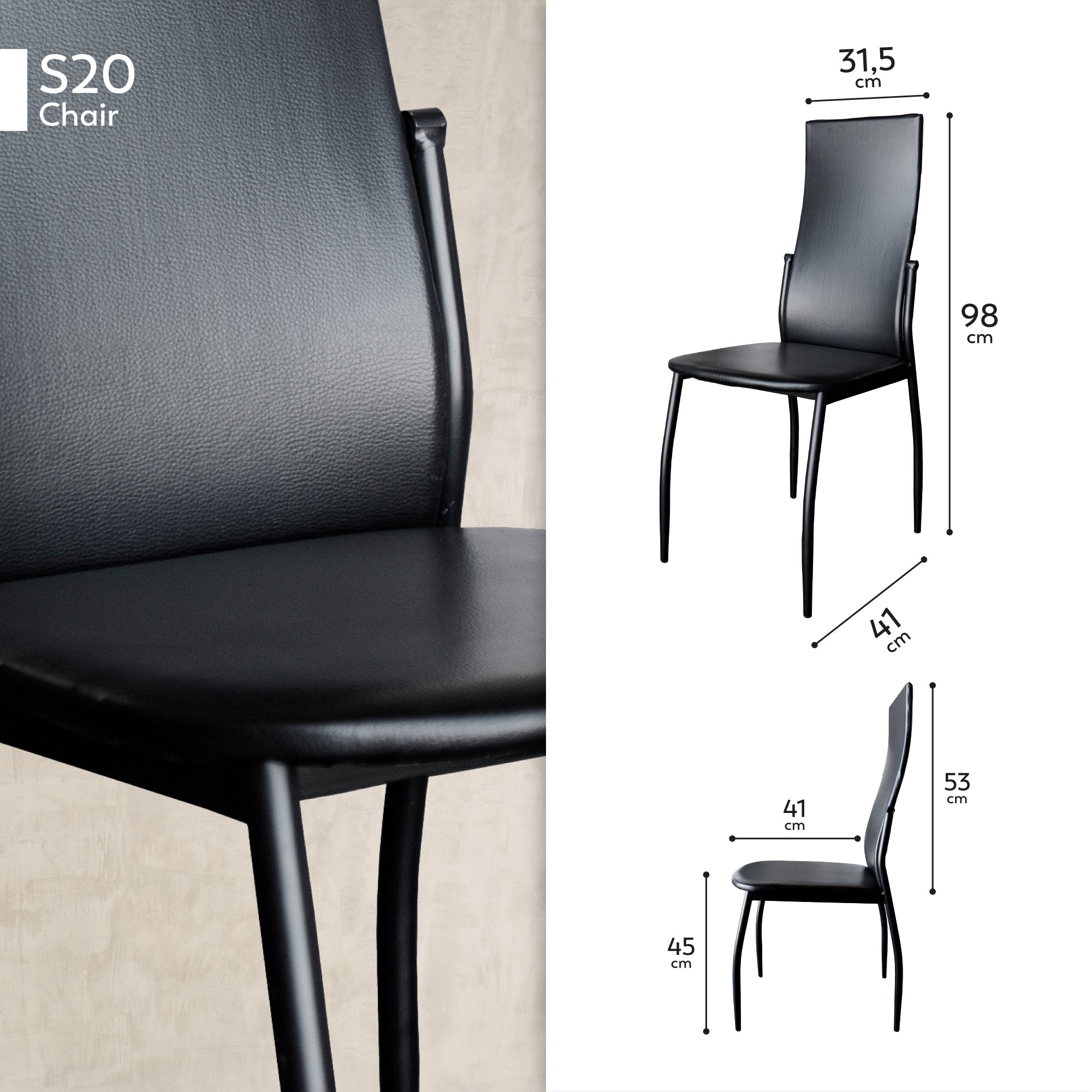 Sedia S20 - Set di 6 sedie