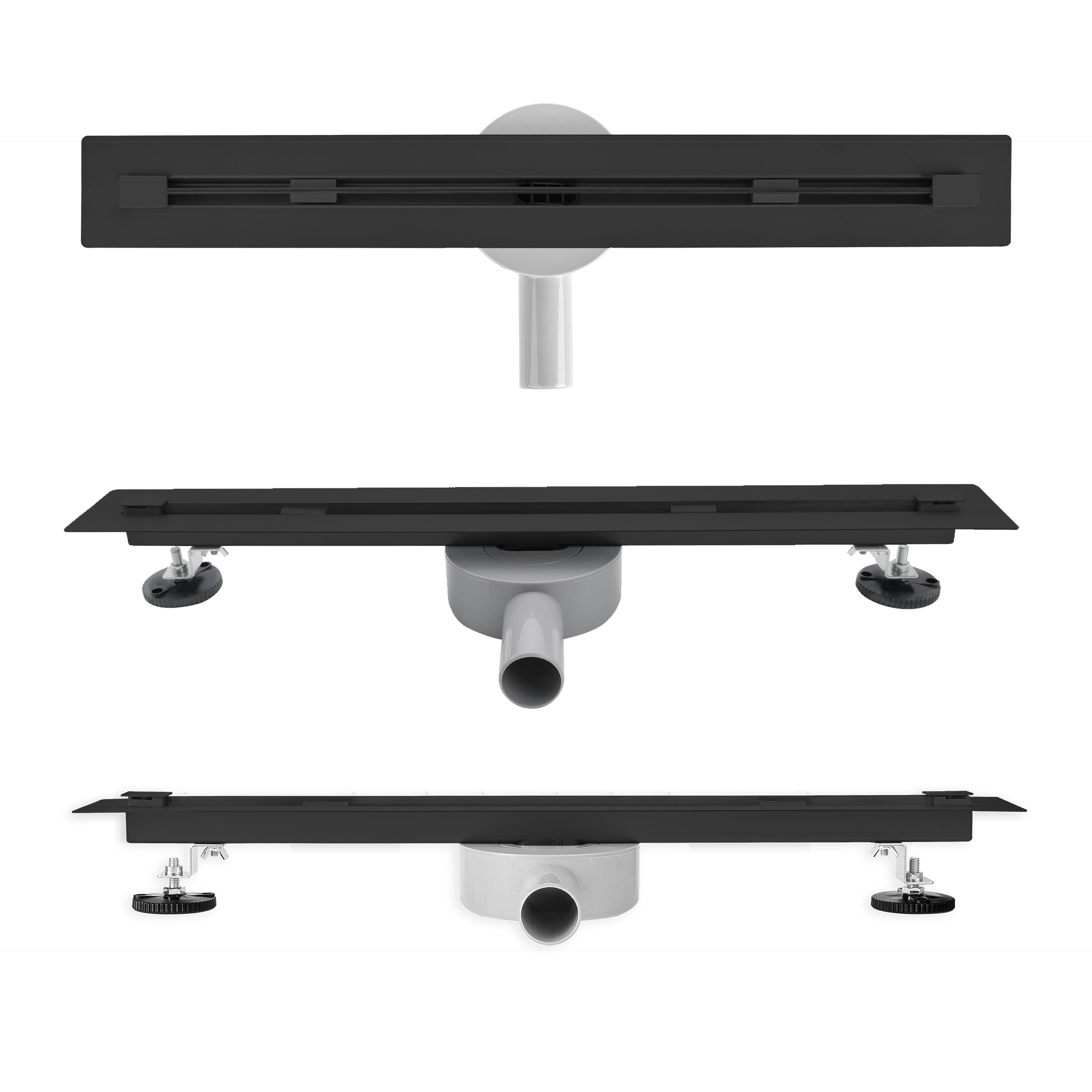 Ralo para Duche com Sifão Preto 360° e Filtro de Cabelos e antiodores | Modelo B13