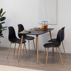 Conjunto de mesa e cadeiras Felicia Hemans, estrutura metálica efeito madeira