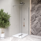 LUMIA - Piatto doccia bianco antiscivolo, resistente e durevole - Incl. sifone e griglia inox