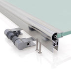Extensión giratoria de 40 cm para mampara de ducha Walk-In | Vidrio templado 10 mm, protección contra salpicaduras