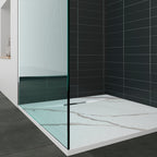 POLAR - Piatto doccia Carrara antiscivolo, resistente, durevole e facile da pulire - Incl. sifone