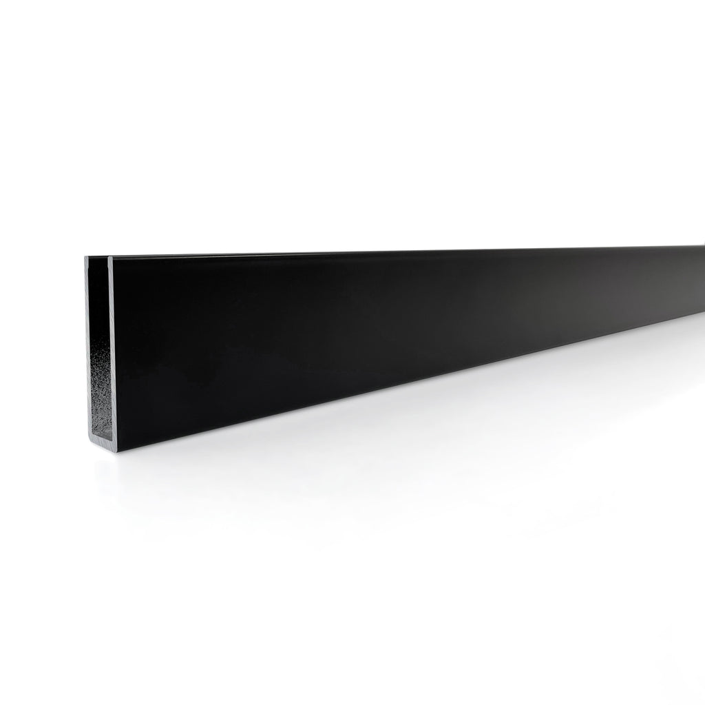 Perfil de pared de aluminio negro para panel de ducha Walk-In 8 o 10 mm
