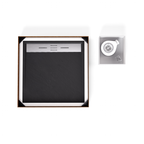 HIEMAL - Piatto doccia nero antiscivolo, resistente e durevole - Incl. sifone e griglia inox