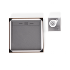 HIEMAL - Piatto doccia grigio antiscivolo, resistente e durevole - Incl. sifone e griglia inox