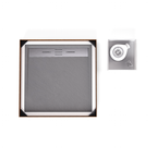 HIEMAL - Piatto doccia grigio antiscivolo, resistente e durevole - Incl. sifone e griglia inox